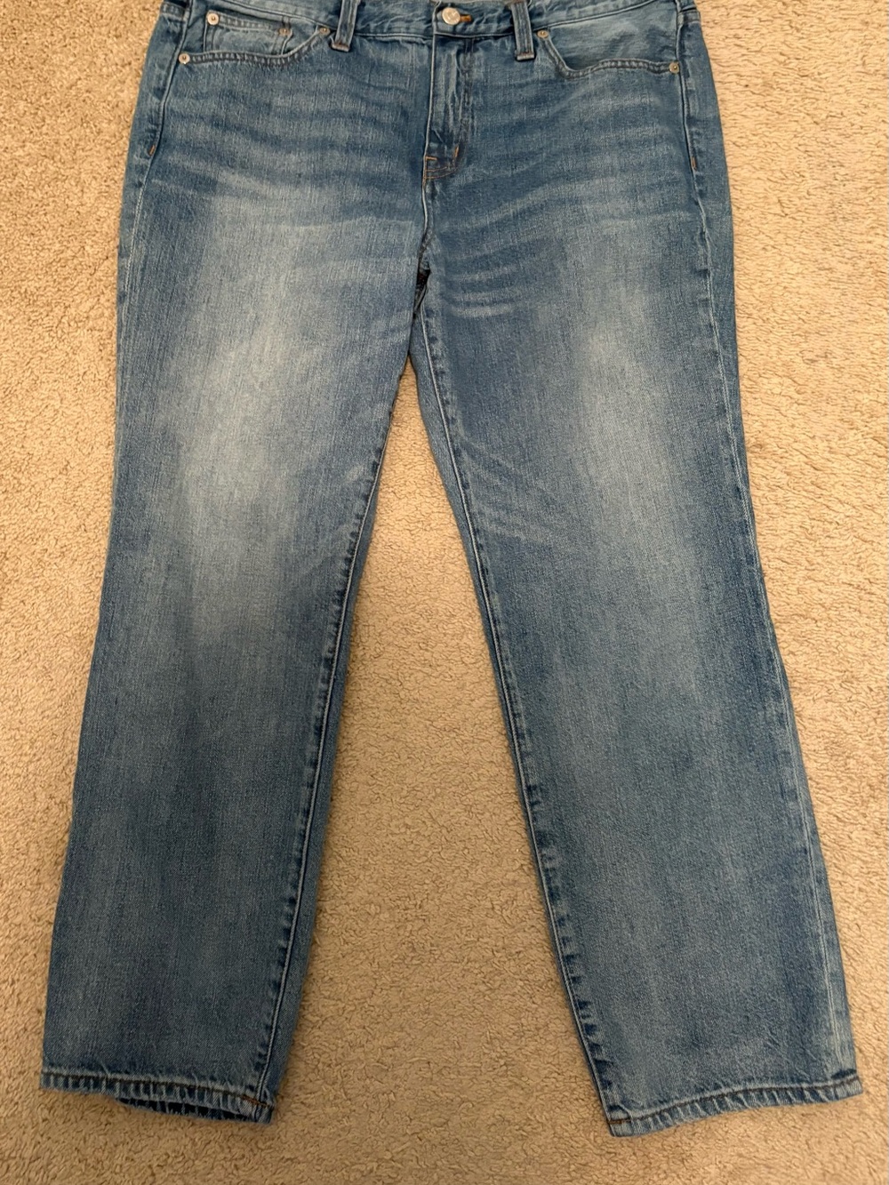 Madewell Light Blue Denim Jeans with Brown Stitching